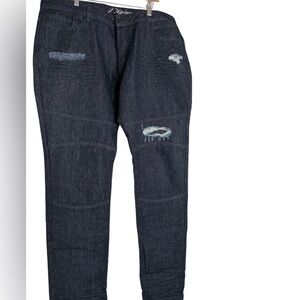 Men's A. Tiziano Distressed Speckled Jeans